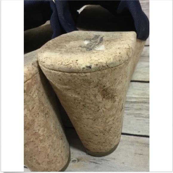 Lucky Brand Slip On Cork Platform Wedge Heel 9.5 M - Picture 6 of 7